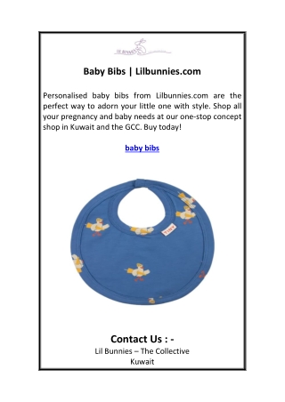 Baby Bibs  Lilbunnies.com