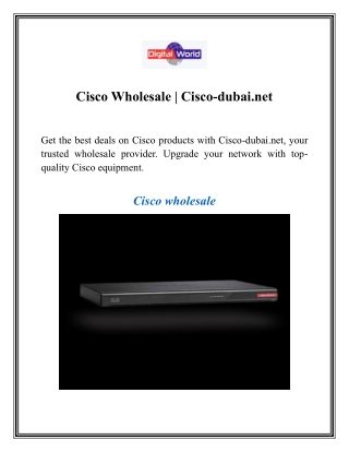 Cisco Wholesale  Cisco dubai.net