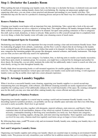 How To Get Started With Laundry Room Cleaning