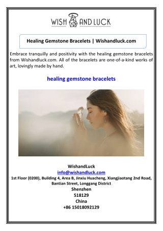 Healing Gemstone Bracelets  Wishandluck.com