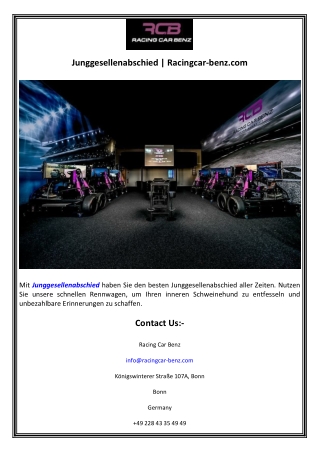 Junggesellenabschied  Racingcar-benz.com