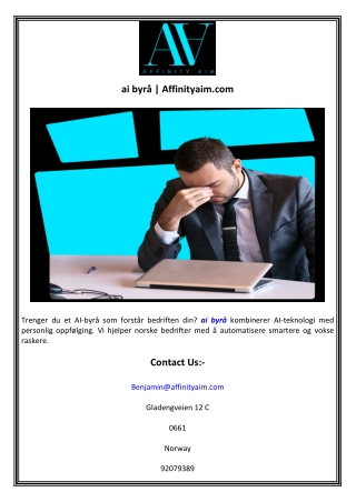 ai byrå  Affinityaim.com