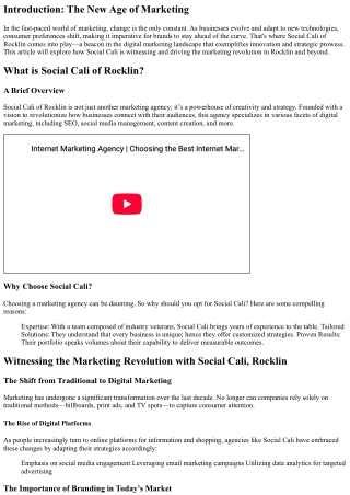 Witnessing the Marketing Revolution with Social Cali, Rocklin