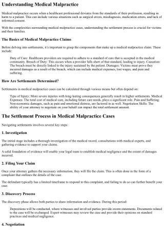 Navigating Settlements in Medical Malpractice Cases