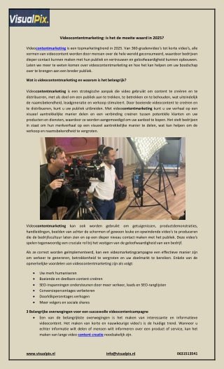 Videocontentmarketing: is het de moeite waard in 2025?