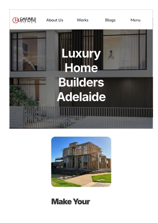 Luxury Home Builders Adelaide