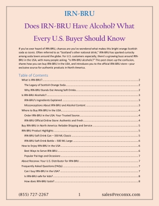 Does IRN-BRU Have Alcohol What Every U.S. Buyer Should Know