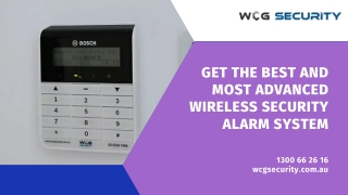 Get the Best and Most Advanced Wireless Security Alarm System
