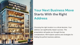 Your Next Business Move Starts With the Right Address