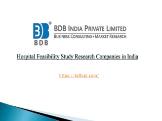 Hospital Feasibility Study Research Companies in India