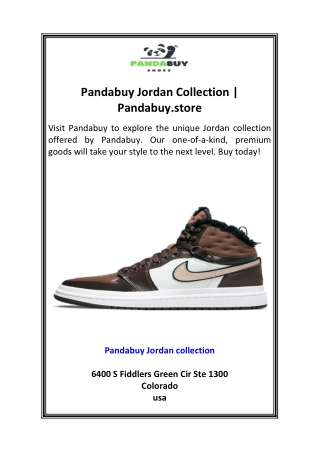Pandabuy Jordan Collection  Pandabuy.store