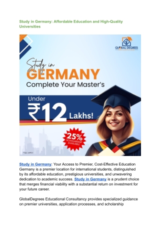 Study in Germany_ Affordable Education and High-Quality Universities