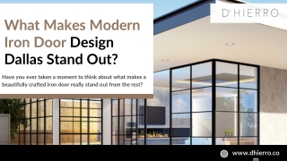 What Makes Modern Iron Door Design Dallas Stand Out