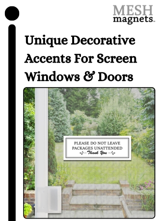 Patriotic Bouquet Screen Door Sign Set - Mesh Magnets