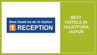 Best Hotels In Jagatpura Jaipur