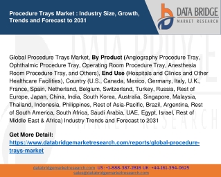 Procedure Trays Market