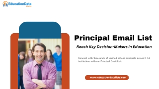 Principal Email List-Reach Key Decision-Makers in Education
