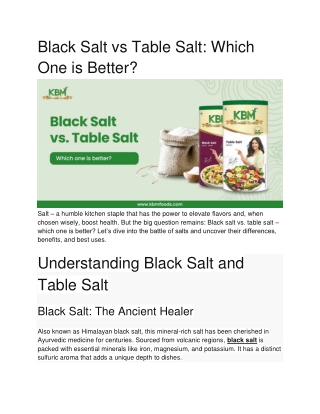 Black Salt vs Table Salt- Which One is Better_