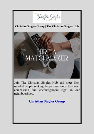Christian Singles Group | The Christian Singles Hub