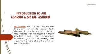 Boost Efficiency with High-Speed Air Sanders & Air Belt Sanders