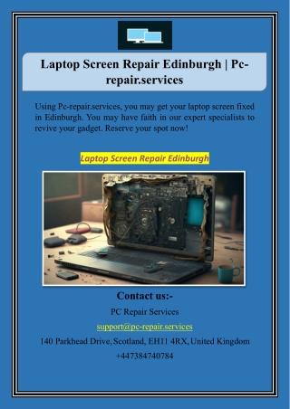 Laptop Screen Repair Edinburgh | Pc-repair.services