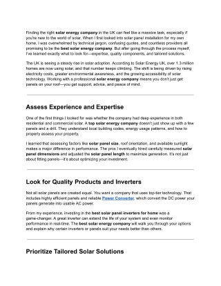 Best Solar Energy Company in the UK_ Affordable Solutions for Every Home