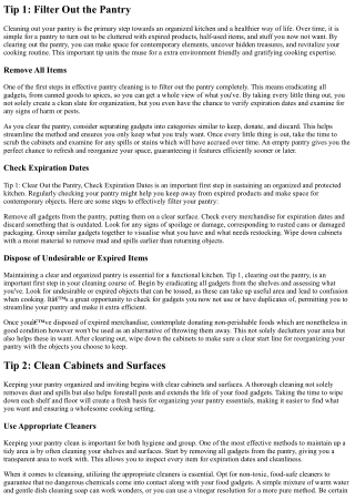 10 Suggestions For Pantry Cleaning