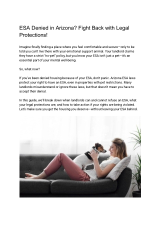 ESA Denied in Arizona_ Fight Back with Legal Protections!