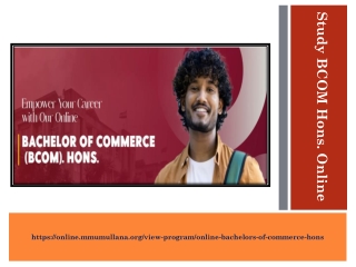 Study BCOM Hons. Online