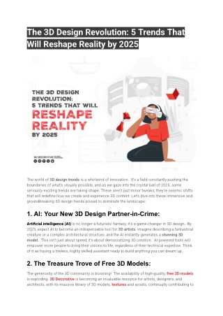 The 3D Design Revolution_ 5 Trends That Will Reshape Reality by 2025