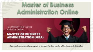 Master of Business Administration Online