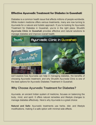 Effective Ayurvedic Treatment for Diabetes in Guwahati
