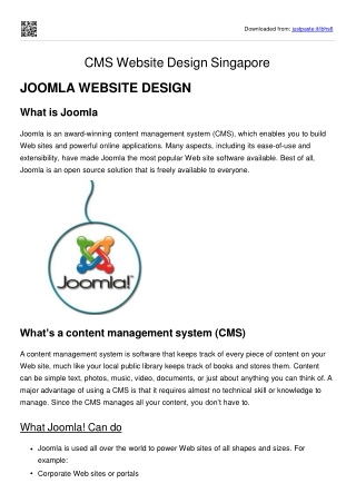 CMS Website Design Singapore -ppt  file