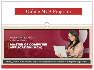 Online MCA Program