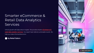 Smarter eCommerce & Retail Data Analytics Services