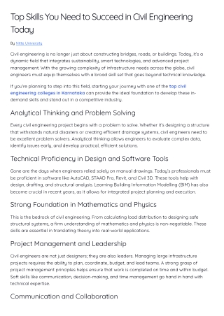 Top Skills You Need to Succeed in Civil Engineering Today