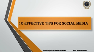 10 effective tips for social media