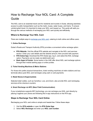 How to Recharge Your NOL Card_ A Complete Guide