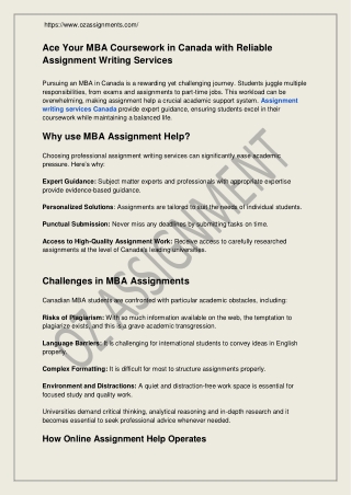 assignment writing services IN Canada