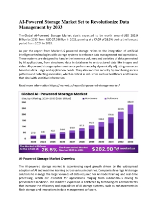AI powered storage Market.