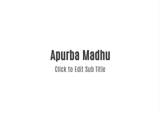 Apurba Madhu
