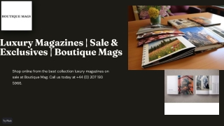 Luxury Magazines  Sale & Exclusives  Boutique Mags