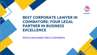 Best Corporate Lawyer in Coimbatore Your Legal Partner in Business Excellence