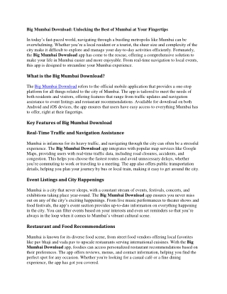 big mumbai download