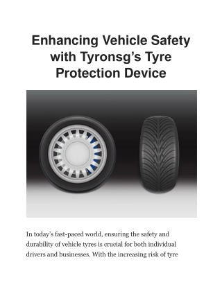 Tyre Protection Device | Tyron Singapore