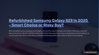 Refurbished Samsung Galaxy S23 in 2025 – Smart Choice or Risky Buy?