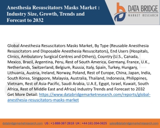 Anesthesia Resuscitators Masks Market