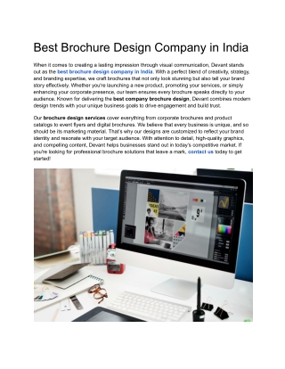 Best Brochure Design Company in India