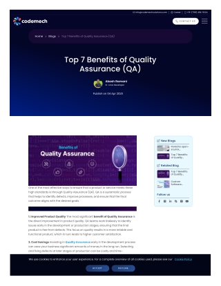 Top 7 Benefits of Quality Assurance (QA)