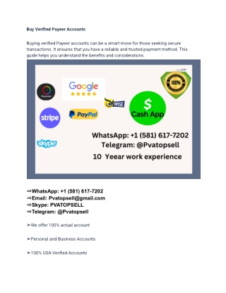 3 Sites To Buy Verified Payeer Accounts and its alternatives